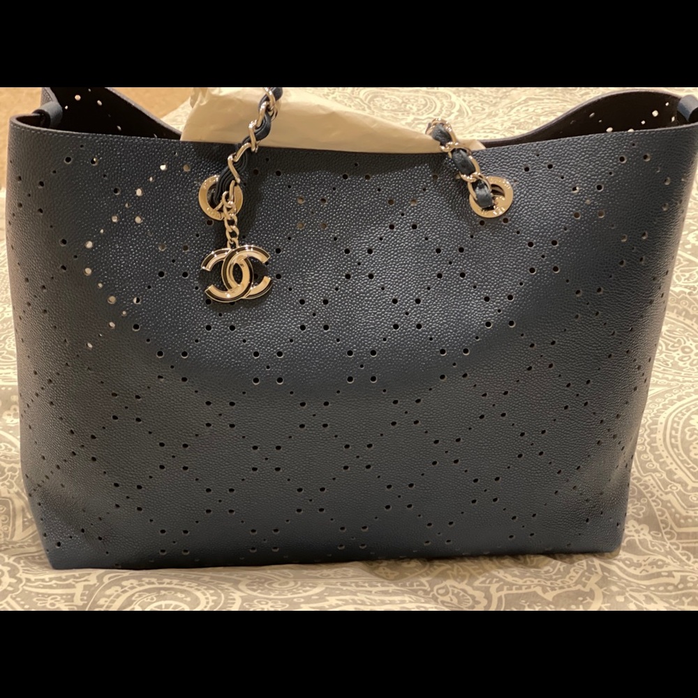 Chanel large shopping tote